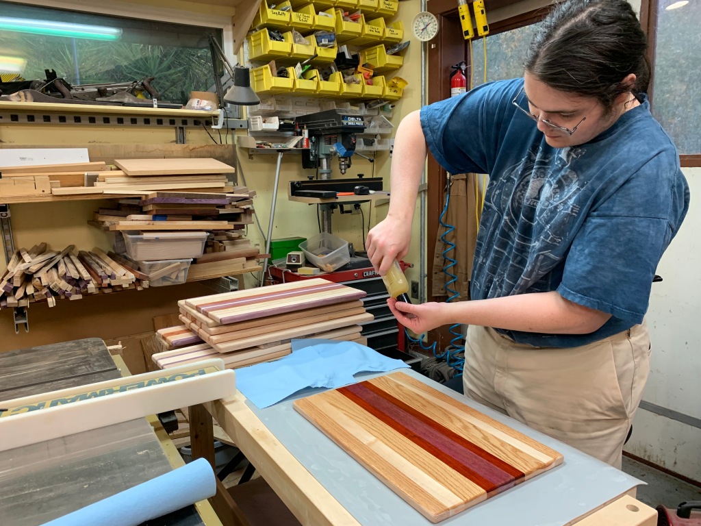 Paul D Goodman, work in progress - cutting boards, Oct 2021